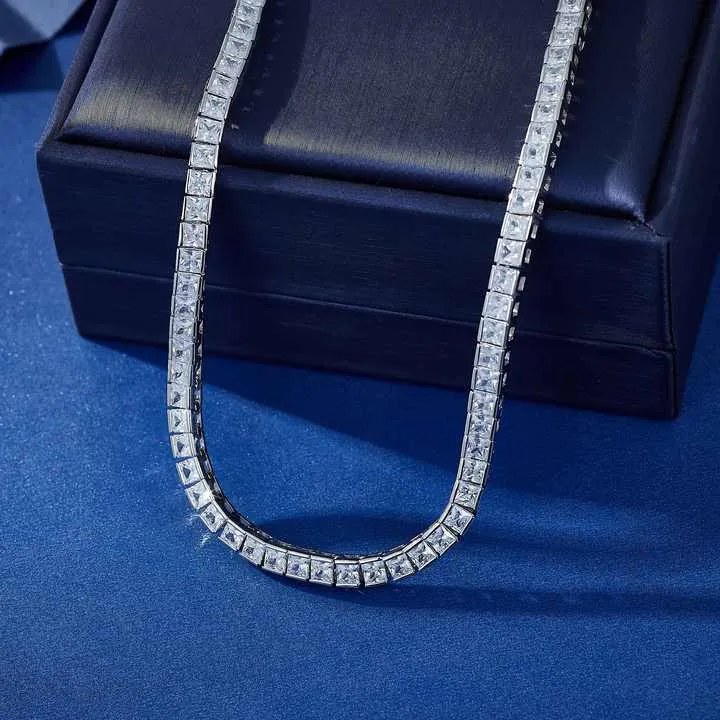 قلادة سلسلة تنس زركون فاخرة - Custom Fashion Luxury Zircon Tennis