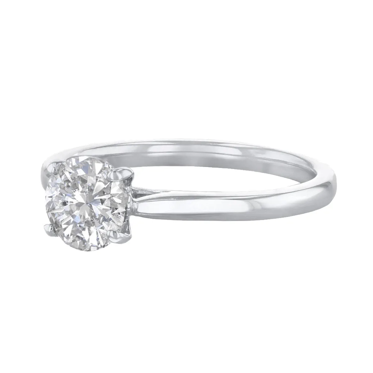 0-35ct Poppy Plain Round Brilliant Cut Diamond Solitaire Engagement Ring | Platinum