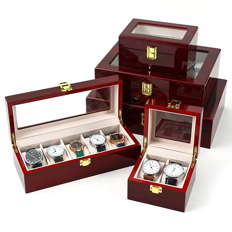 12 Slots Rose Wood Watch Organizer-SA2408-286