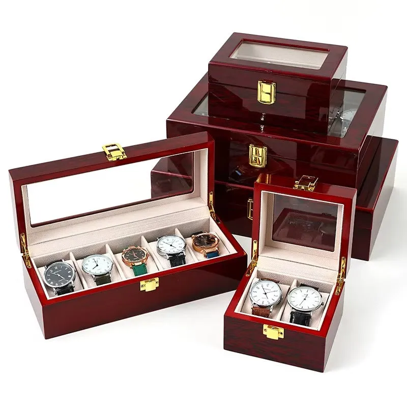 12 Slots Rose Wood Watch Organizer-SA2408-286