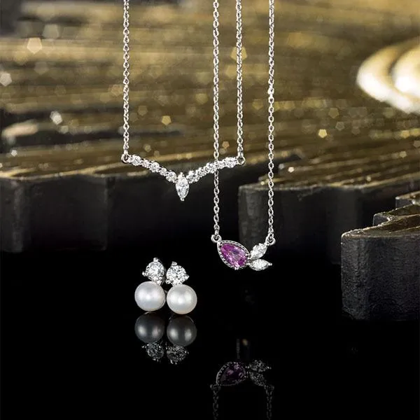 14K Rose 1/3 CTW Diamond 16" "V" Necklace