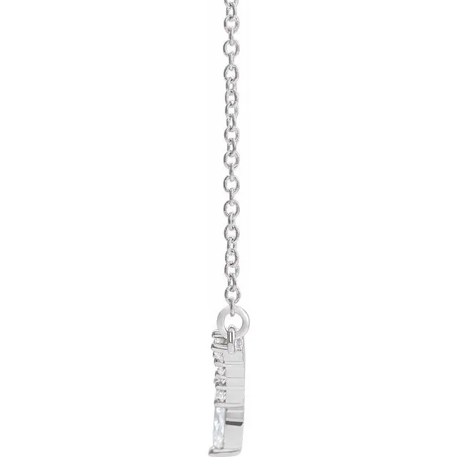 14K Rose 1/3 CTW Diamond 16" "V" Necklace