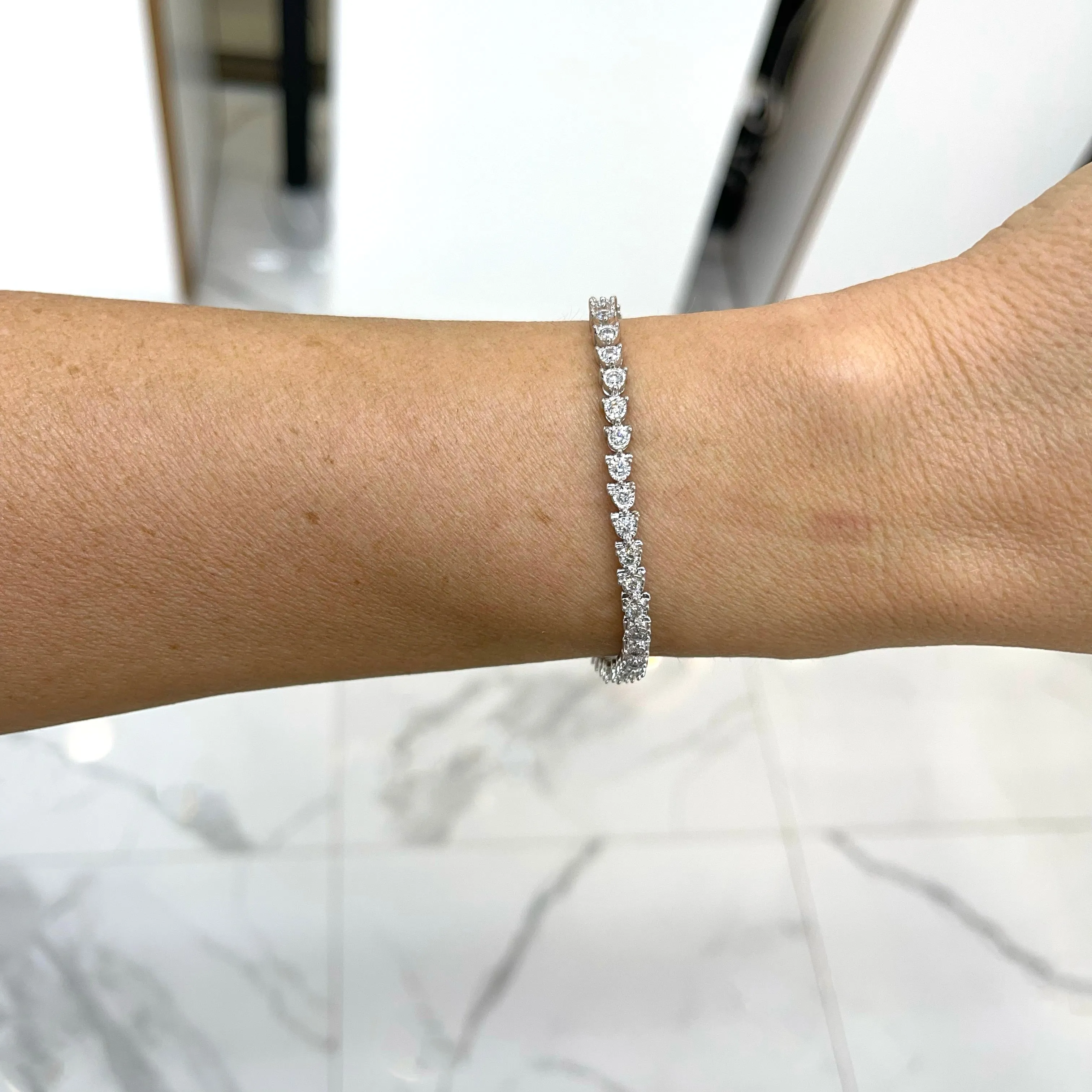 14K White Gold 1.71ct Diamond Tennis Bracelet