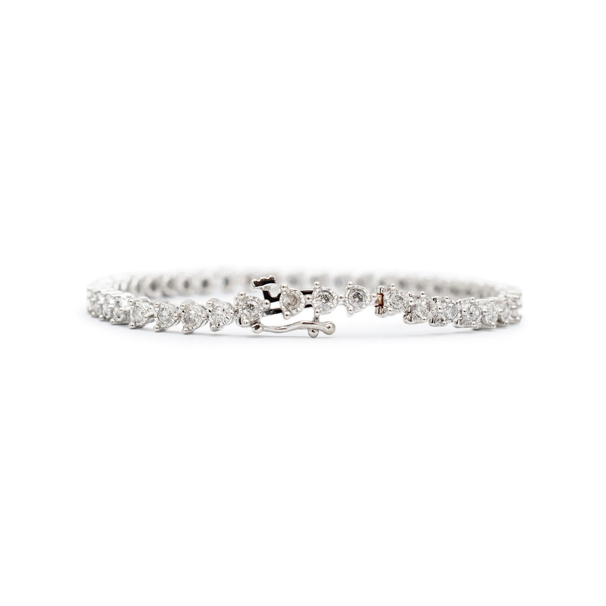 14K White Gold 1.71ct Diamond Tennis Bracelet