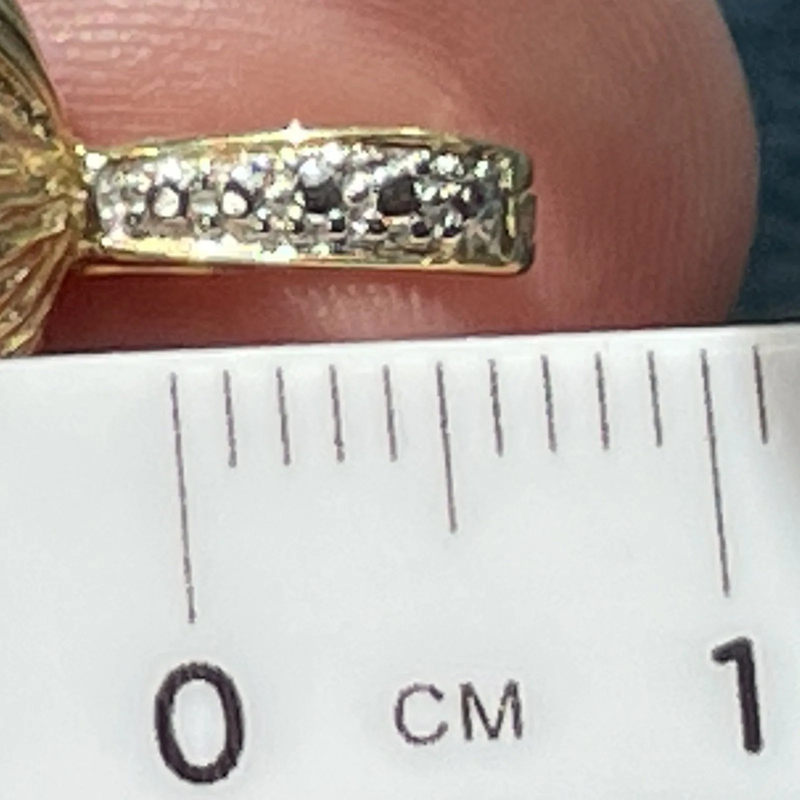 14k Yellow Gold 20 Carat Cabochon Ruby Pendant w Diamond Enhancer Bail