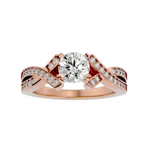 2.18ct Intertwined Solitaire Diamond Engagement Ring