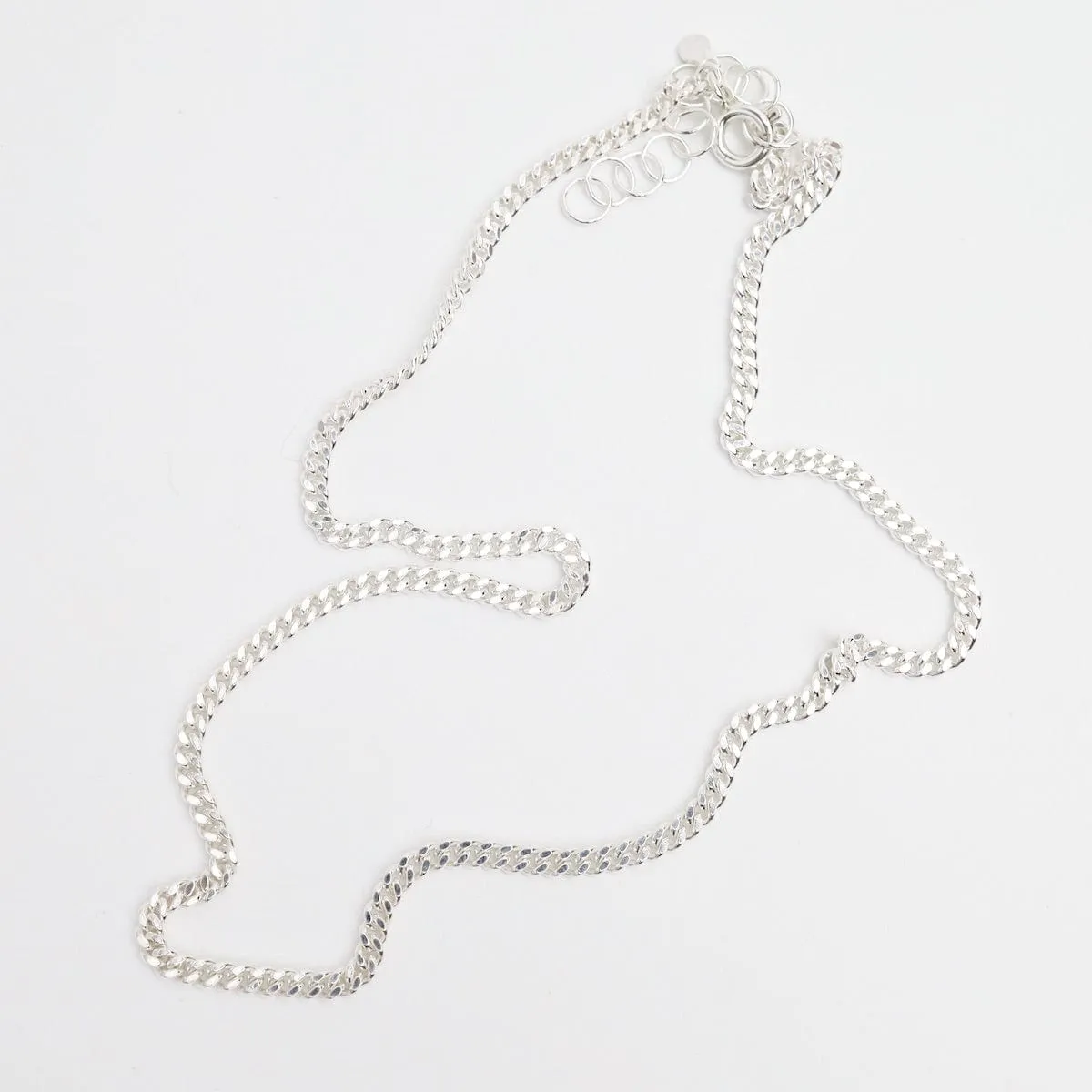 3mm Cut Curb Chain in Sterling Silver