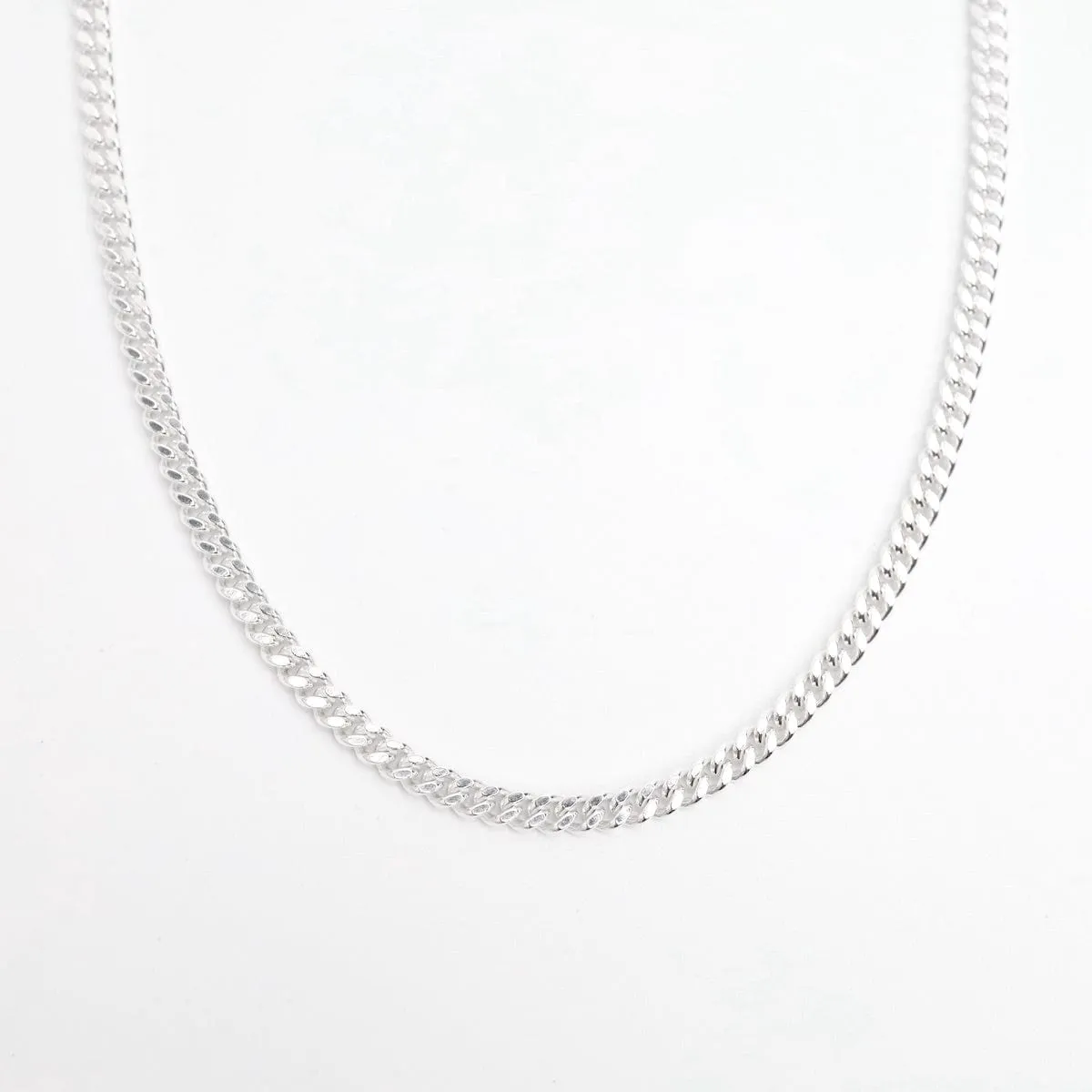 3mm Cut Curb Chain in Sterling Silver