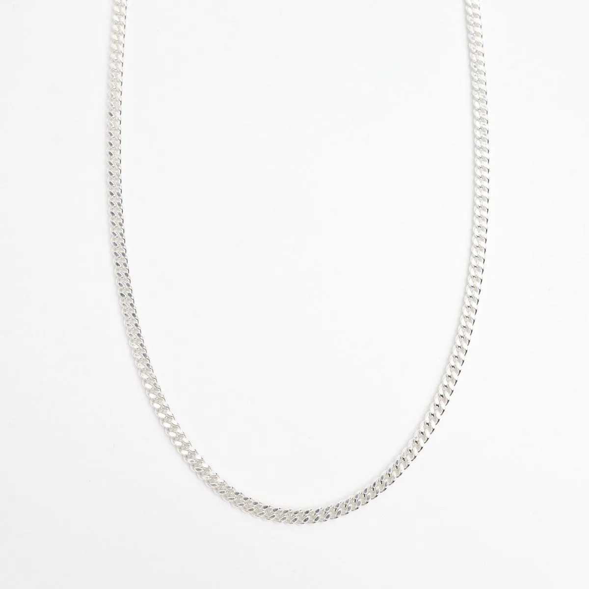 3mm Cut Curb Chain in Sterling Silver