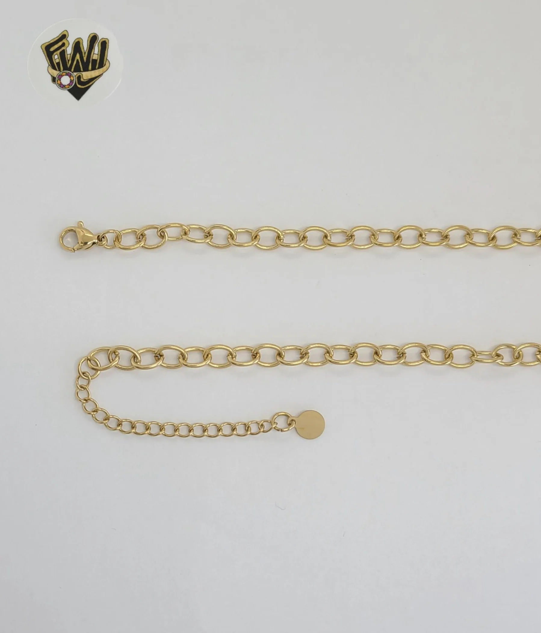 (4-7082) Stainless Steel - 5mm Rolo Link Heart Necklace - 16.
