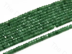 4 mm Olive Green / Peridot Rondelle Jade Quartz Stones
