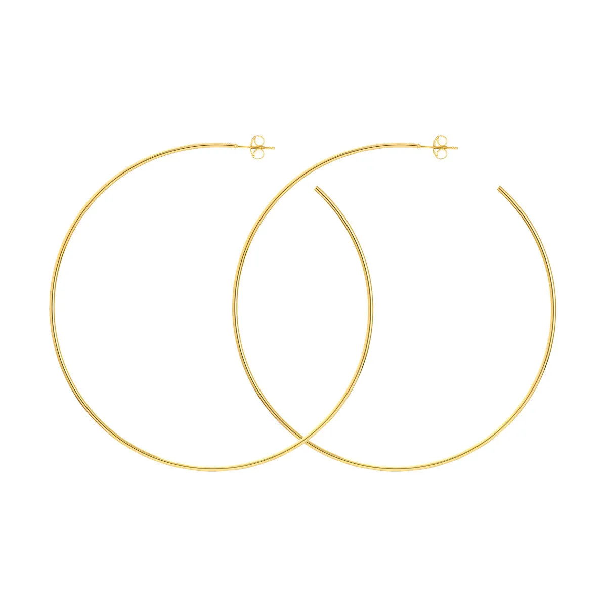 75mm x 1.15mm Hoop Post Earrings