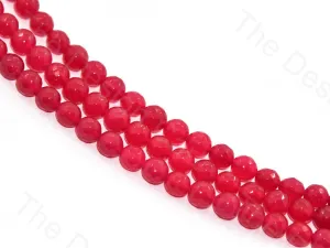 8 mm Magenta Rondelle Jade Quartz Semi Precious Stone