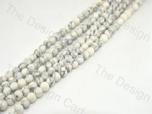 8 mm White Black Rondelle Jade Quartz Stones