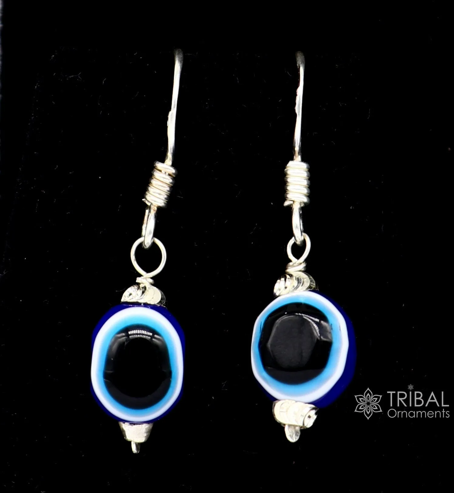 925 Sterling silver evil eye handmade hoops earring amazing customized drop dangle evil eyes jewelry for girl's s1162