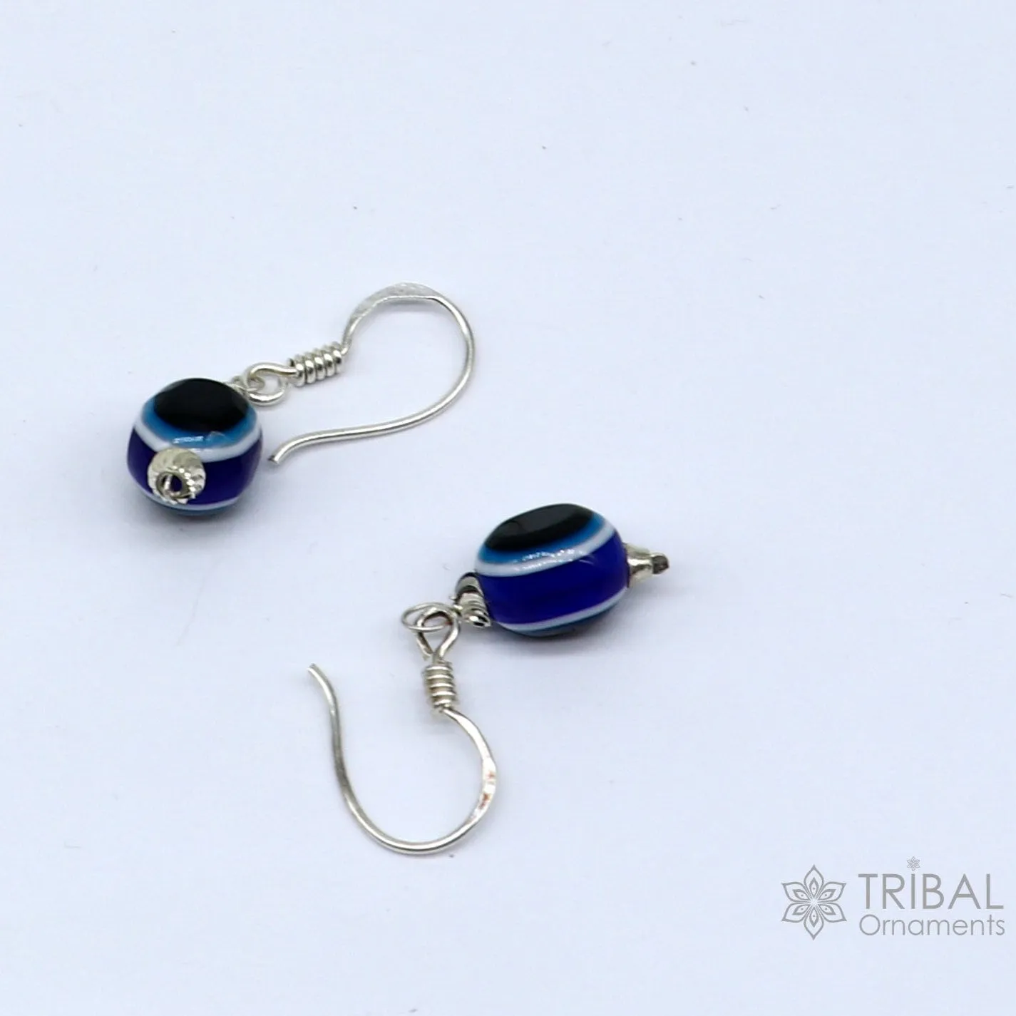 925 Sterling silver evil eye handmade hoops earring amazing customized drop dangle evil eyes jewelry for girl's s1162