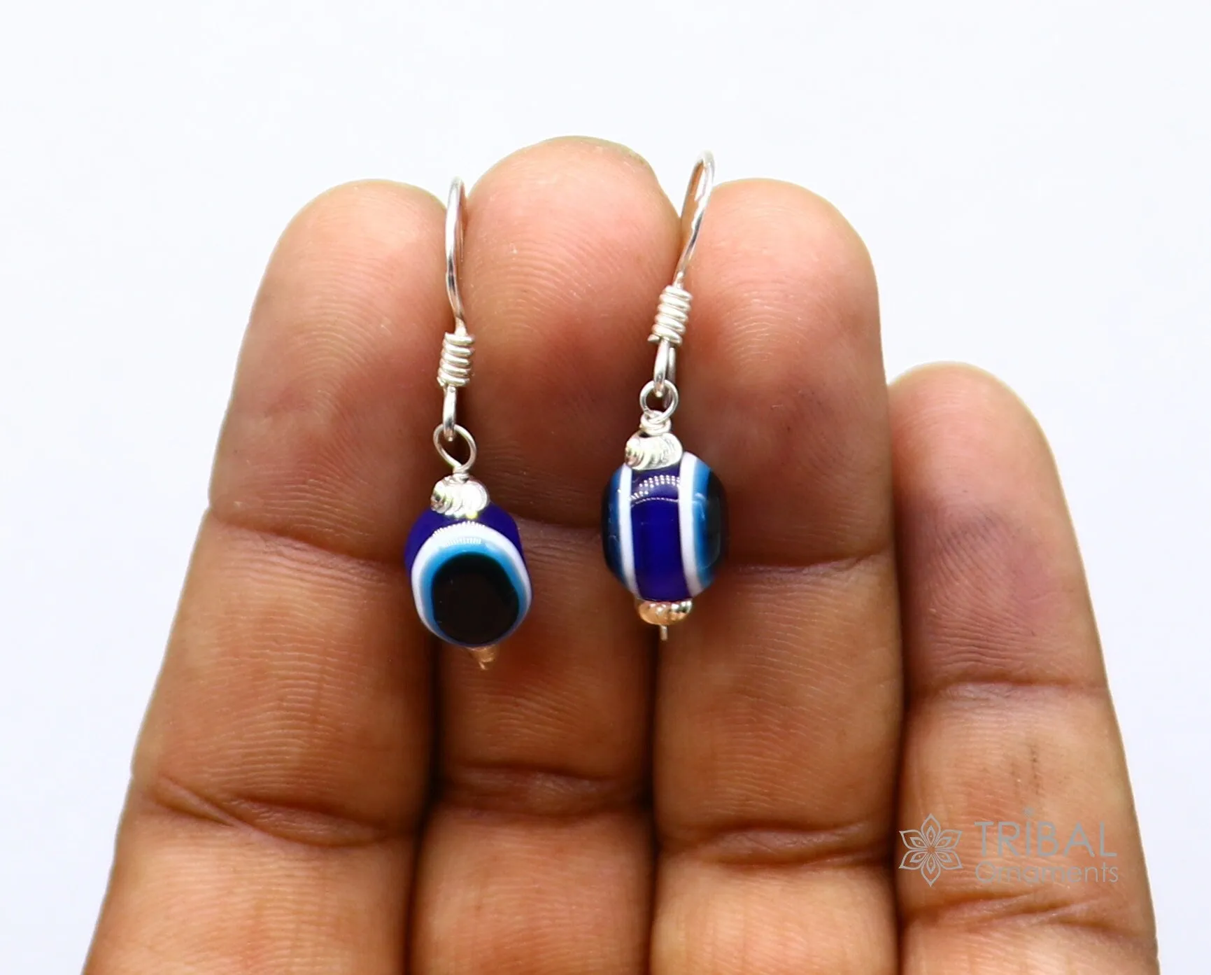 925 Sterling silver evil eye handmade hoops earring amazing customized drop dangle evil eyes jewelry for girl's s1162