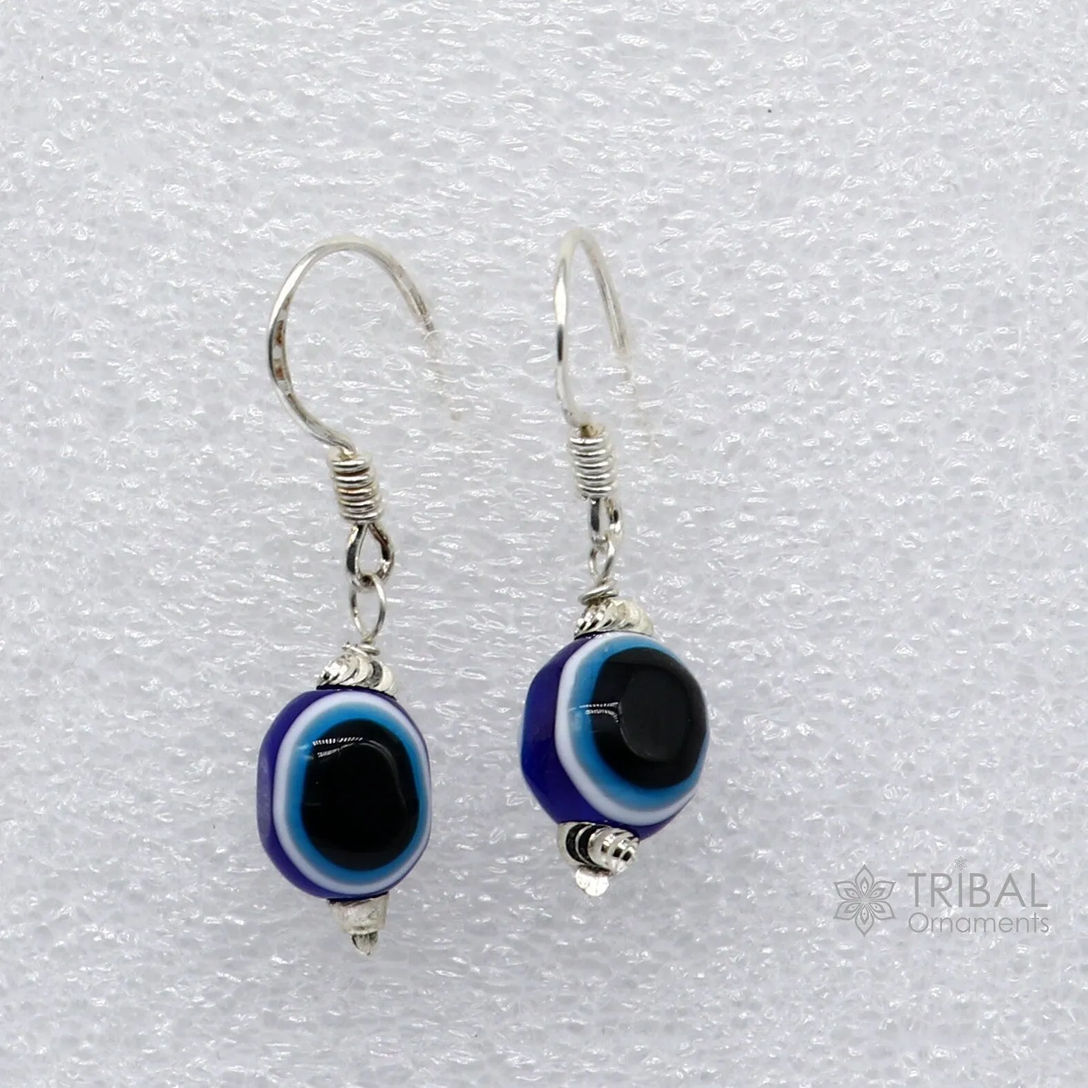 925 Sterling silver evil eye handmade hoops earring amazing customized drop dangle evil eyes jewelry for girl's s1162