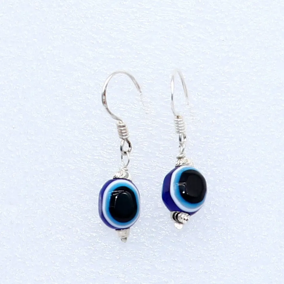 925 Sterling silver evil eye handmade hoops earring amazing customized drop dangle evil eyes jewelry for girl's s1162