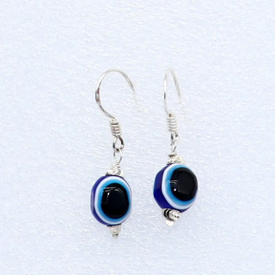 925 Sterling silver evil eye handmade hoops earring amazing customized drop dangle evil eyes jewelry for girl's s1162