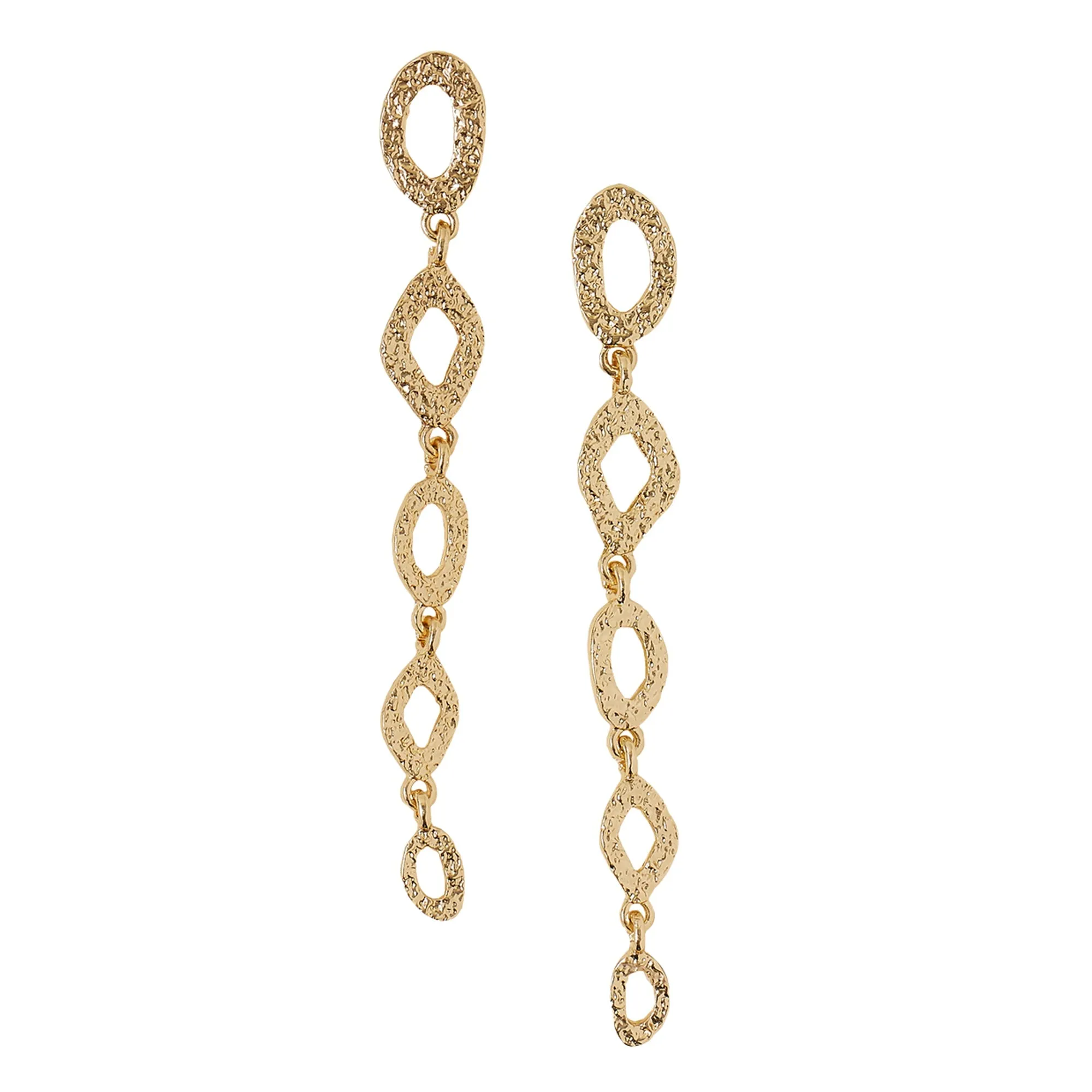 Accessorize London Women's Mini Circle Long Drop Earrings