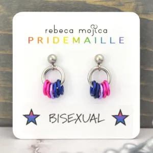 Bisexual Pride - Tiny Flag Earring Studs