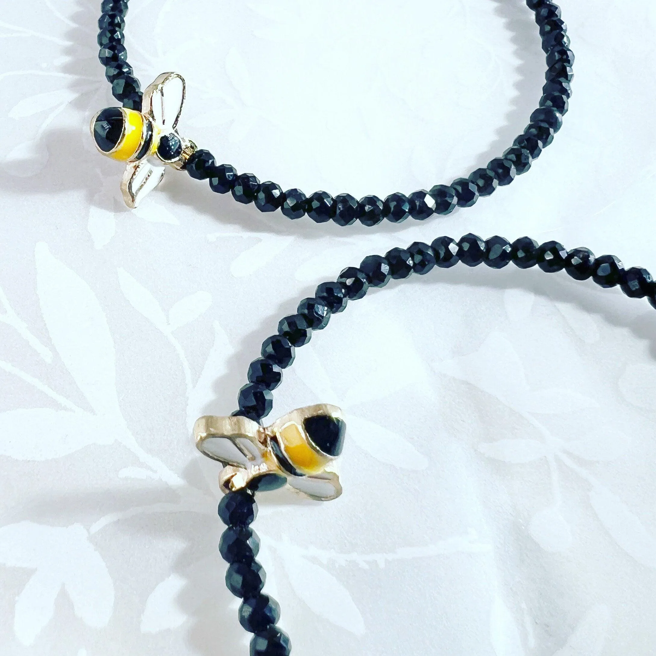 Black bug earring hoops
