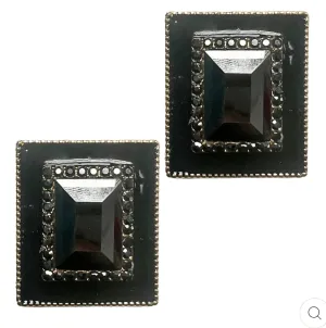Black Rectangular Studs