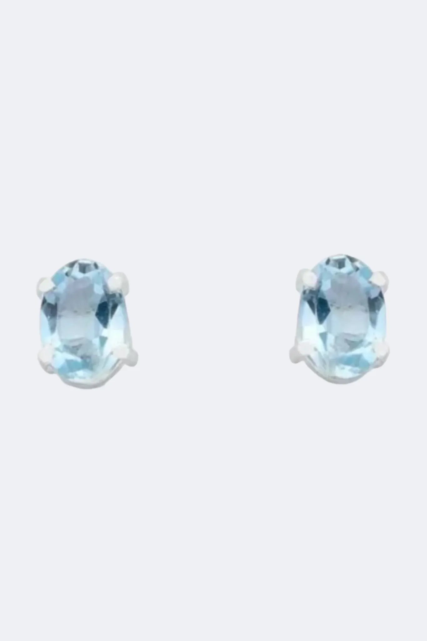 Blue Topaz Minimalist Earrings