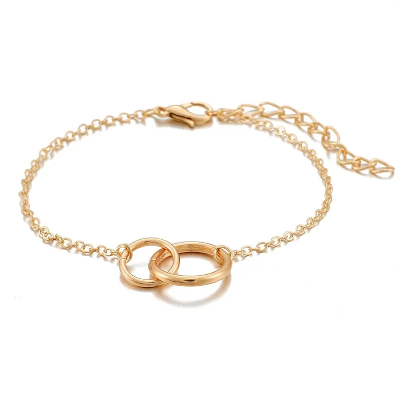 Bohemian Gold Tassel Bracelets for Women