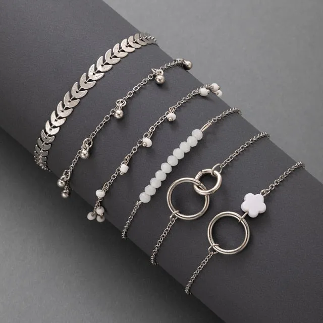 Bohemian Gold Tassel Bracelets for Women