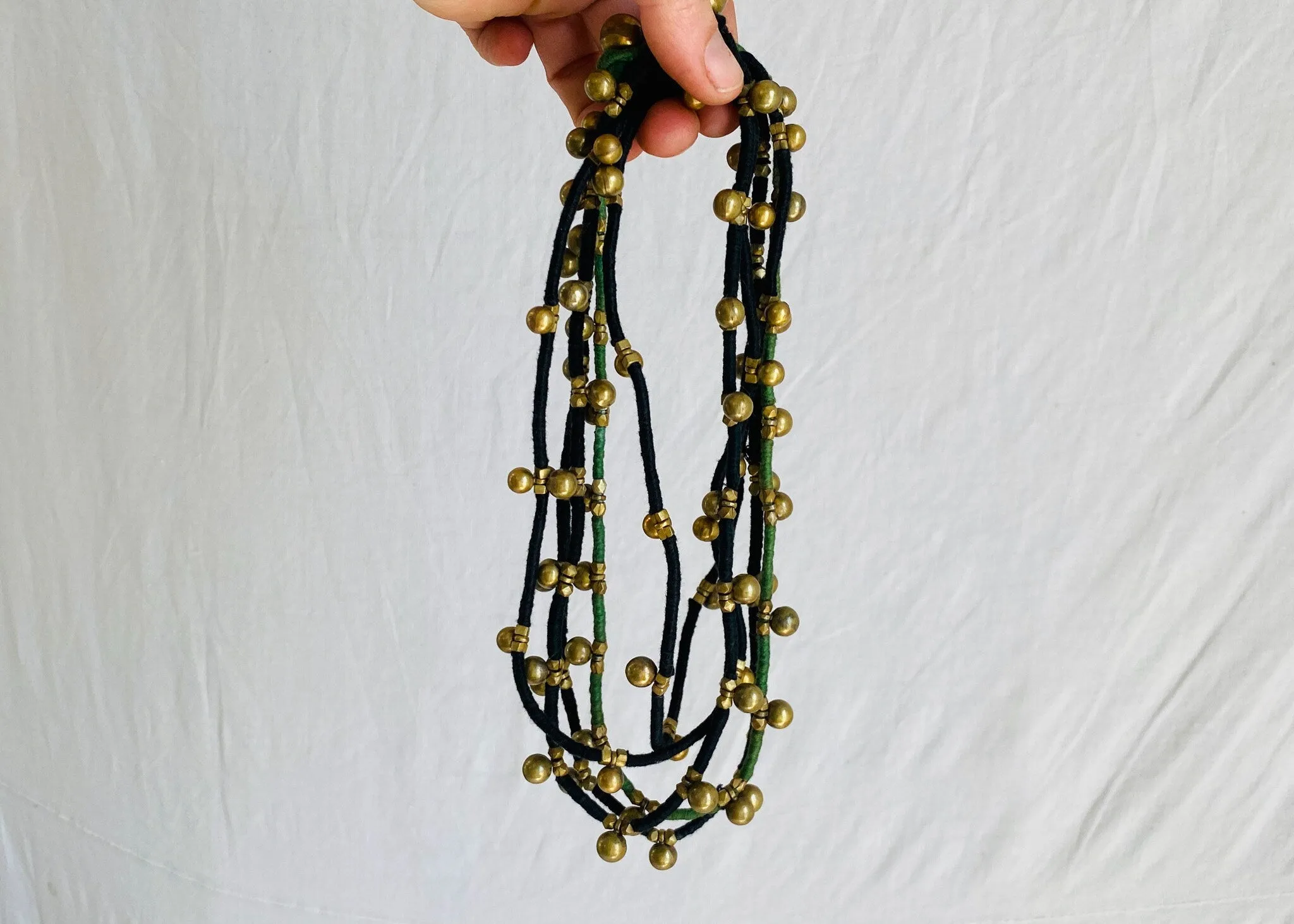 Brass Beaded Necklaces. Odisha India.