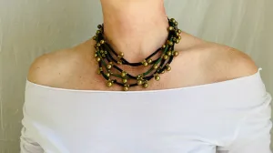 Brass Beaded Necklaces. Odisha India.