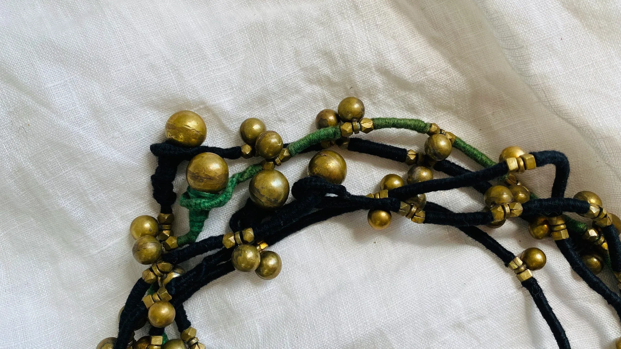 Brass Beaded Necklaces. Odisha India.