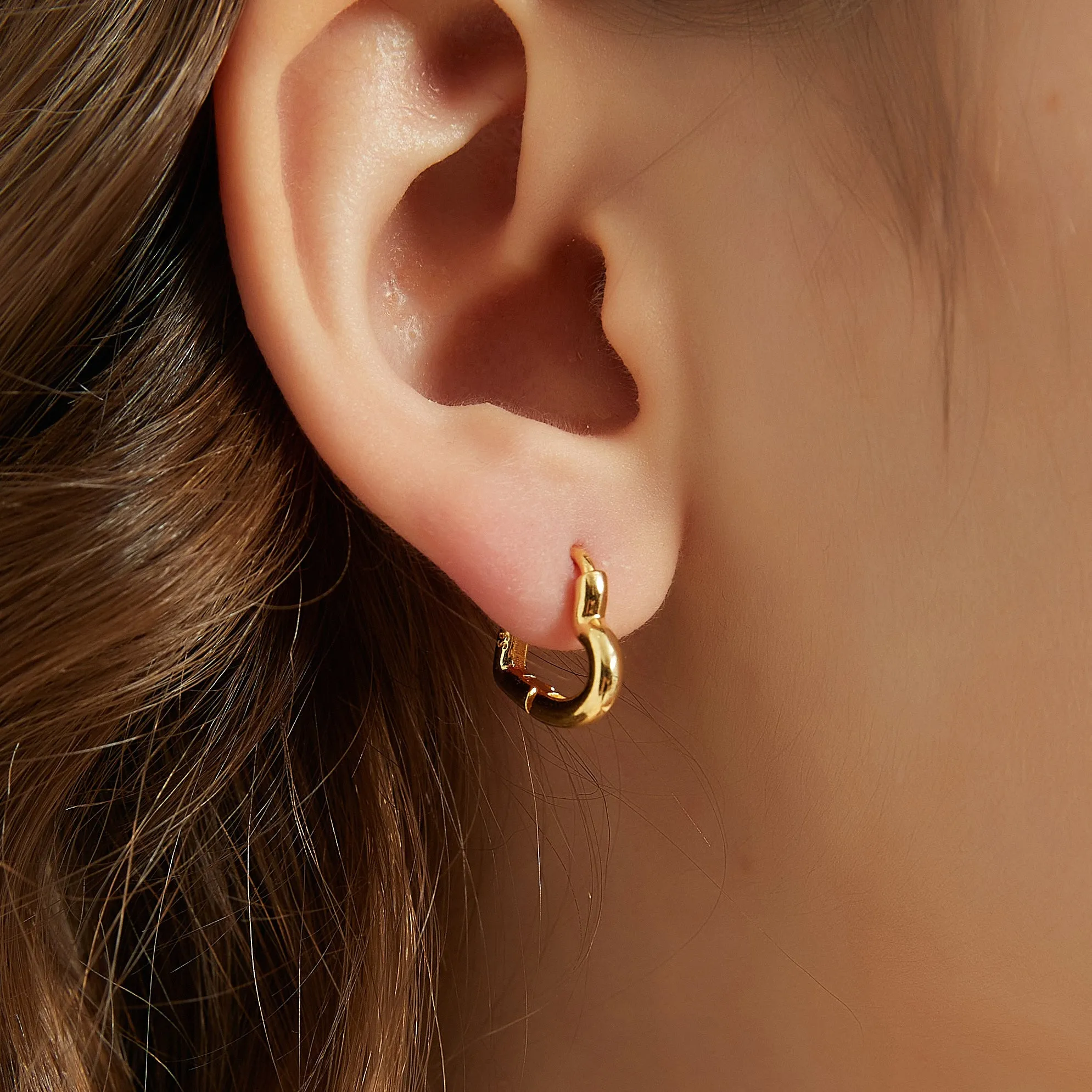Brooke love heart huggie hoop earrings