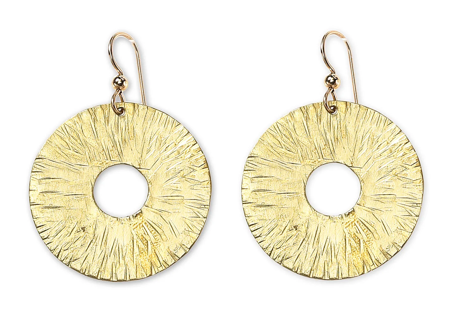 BURST Understated Disc Earrings explode with style from the SCULPTURAL Collection