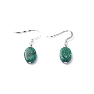 Carrie Elspeth Jade Marbled Ceramic Ovals Drop Earrings