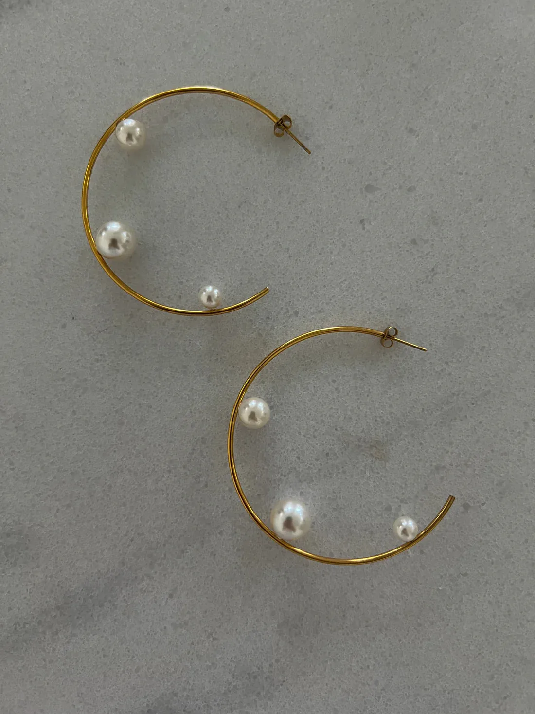 ChanSuttLarge Pearl Hoops