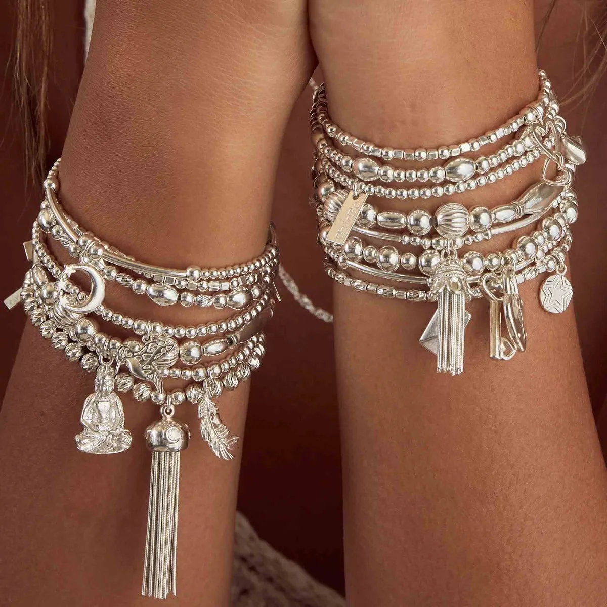 ChloBo Sterling Silver Chunky Pumpkin Zen Buddha Bracelet D