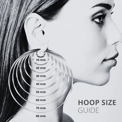 Classic Hoops Thin - Silver