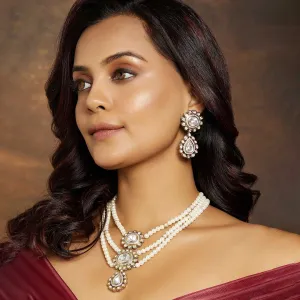 Classic Multi Layered Pearl Polki Set - MRJBR23NS 31