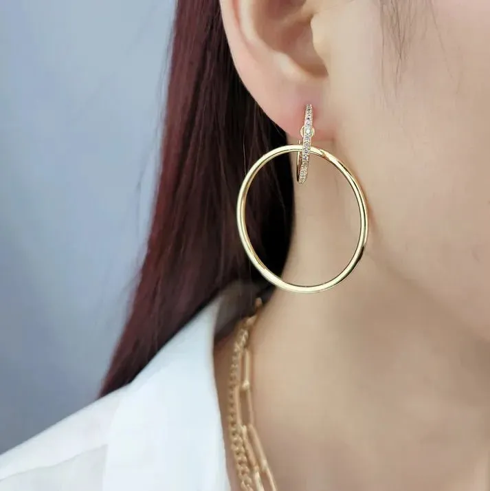 Dangling Hoop -In-A-Hoop Earrings
