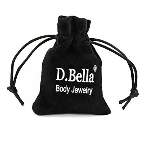 D.Bella Nose Rings for Women Bone Pin L Shaped Nose Rings Studs Screw Nose Nostrial Piercing Jewerly