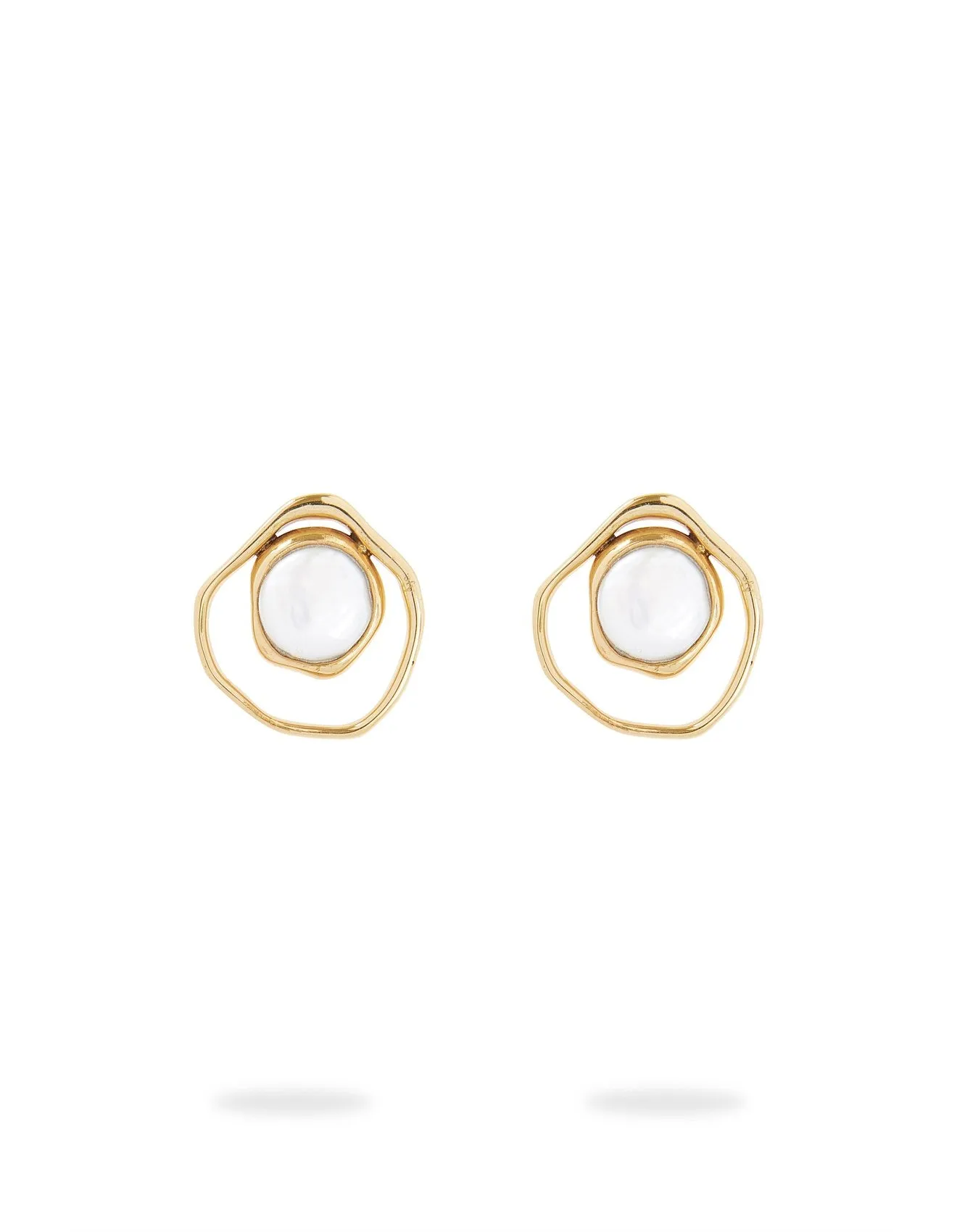 Deco Organic Pearl Studs