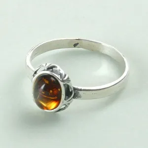 Elegant Amber Ring