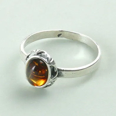 Elegant Amber Ring