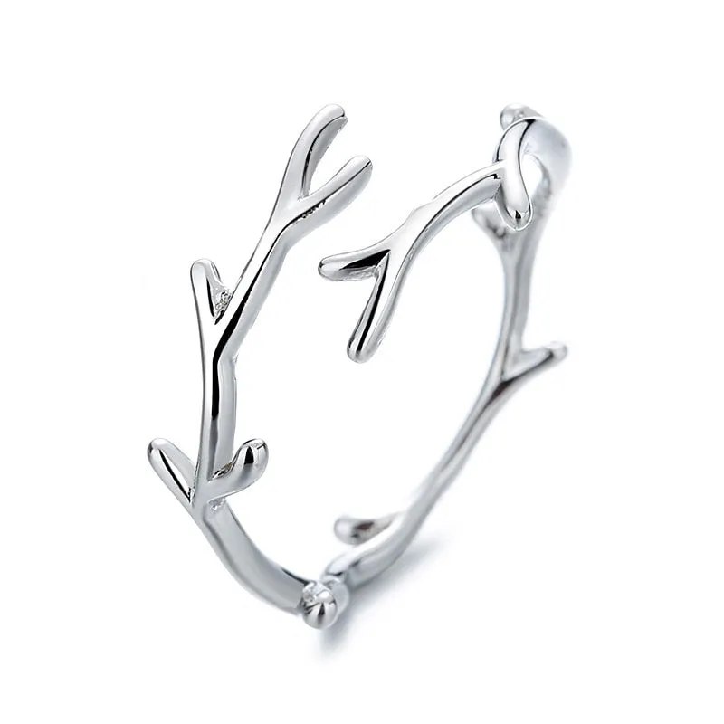 Elegant Branch Silver Ring