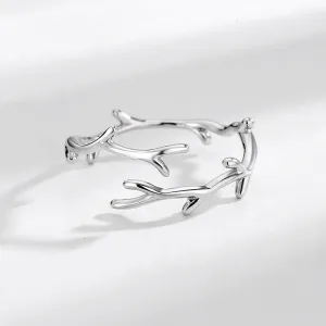 Elegant Branch Silver Ring