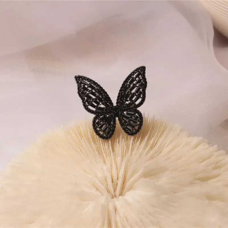 Elegant Butterfly Bling Ring