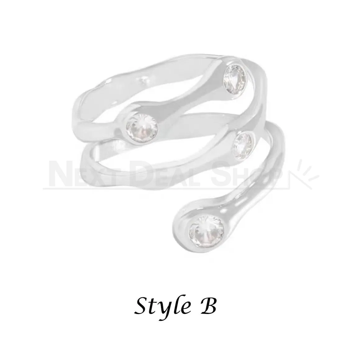 Elegant Moonstone Open Ring